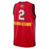 Män All-Star 2025 Tröja Shai Gilgeous-Alexander Jordan Röd Swingman